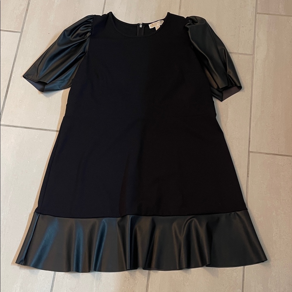 MICHAEL Michael Kors Black Dress with Ruffle Hem